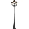 QAZQA Außenlaterne schwarz 220 cm 3-flammig IP44 - Havanna