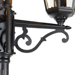 QAZQA Außenlaterne schwarz 220 cm 3-flammig IP44 - Havanna