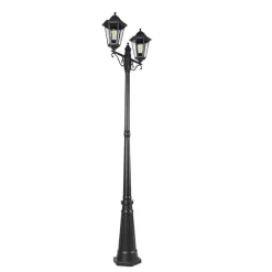 QAZQA Außenlaterne schwarz 220 cm 2-flammig IP44 - Havanna