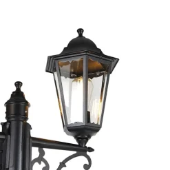 QAZQA Außenlaterne schwarz 220 cm 2-flammig IP44 - Havanna