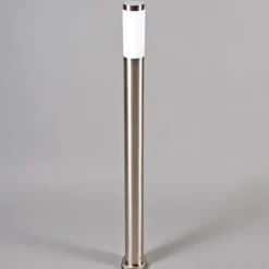 QAZQA Außenlaterne Stahl 110 cm IP44 - Rox mit Erdungsstift und Kabelmuffe