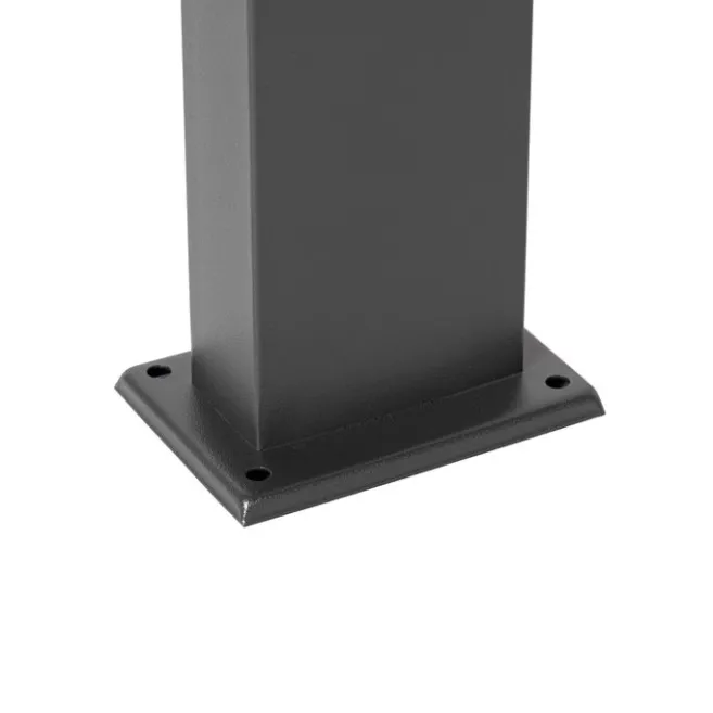 QAZQA Außenpfosten dunkelgrau 80 cm inkl. LED und Abblendlicht auf Solar - Sunnie