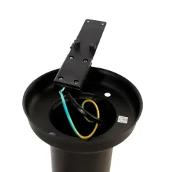 QAZQA Außenstehleuchte schwarz mit klarer Kugel 100 cm IP44 - Sfera