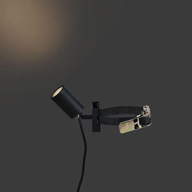 QAZQA Außenstrahler Schwarz für Baum GU10 50mm Drehbar und Neigbar IP65 - Solo