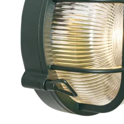 QAZQA Außenwand- und Deckenleuchte Dunkelgrün Rund IP44 - Noutica