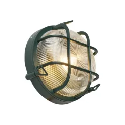 QAZQA Außenwand- und Deckenleuchte Dunkelgrün Rund IP44 - Noutica