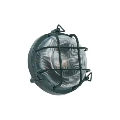 QAZQA Außenwand- und Deckenleuchte Dunkelgrün Rund IP44 - Noutica