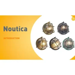 QAZQA Außenwand- und Deckenleuchte Antikgold Rund IP44 - Noutica