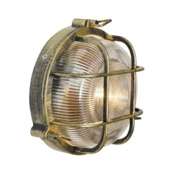 QAZQA Außenwand- und Deckenleuchte Antikgold Rund IP44 - Noutica