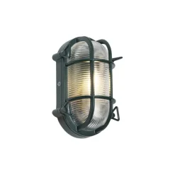 QAZQA Außenwand- und Deckenleuchte Dunkelgrün Oval IP44 - Noutica