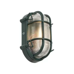 QAZQA Außenwand- und Deckenleuchte Dunkelgrün Oval IP44 - Noutica