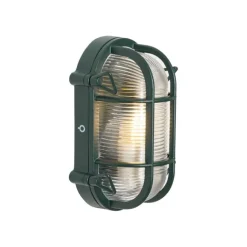 QAZQA Außenwand- und Deckenleuchte Dunkelgrün Oval IP44 - Noutica