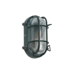 QAZQA Außenwand- und Deckenleuchte Dunkelgrün Oval IP44 - Noutica