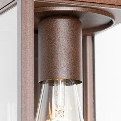 QAZQA Außenwandlaterne rostbraun mit Hell-Dunkel-Sensor IP44 - Charlois