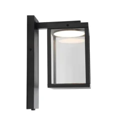QAZQA Außenwandlaterne schwarz inkl. LED und Dämmerungssensor - Ferdinand