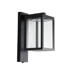 QAZQA Außenwandlaterne schwarz inkl. LED und Dämmerungssensor - Ferdinand