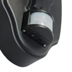 QAZQA Außenwandlaterne schwarz mit Bewegungssensor IP44 - New Orleans Up