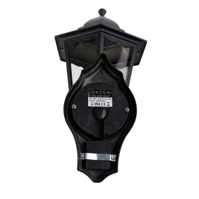 QAZQA Außenwandlaterne schwarz mit Bewegungssensor IP44 - Havanna