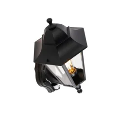 QAZQA Außenwandlaterne schwarz mit Bewegungssensor IP44 - Havanna