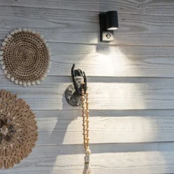 QAZQA Außenwandleuchte Anthrazit IP44 mit Bewegungssensor - Solo