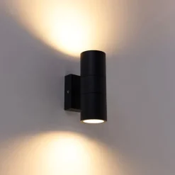 QAZQA Außenwandleuchte anthrazit IP44 - Duo