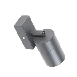 QAZQA Außenwandleuchte anthrazit IP44 dreh- und neigbar - Solo