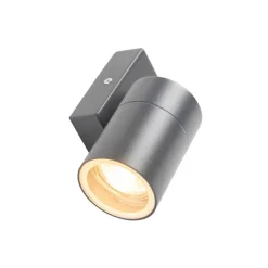 QAZQA Außenwandleuchte anthrazit IP44 dreh- und neigbar - Solo