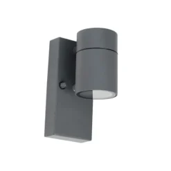 QAZQA Außenwandleuchte Anthrazit IP44 mit Dämmerungssensor - Solo