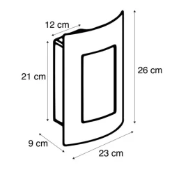 QAZQA Außenwandleuchte anthrazit IP44 - Emmerald 1