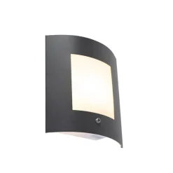 QAZQA Außenwandleuchte Anthrazit IP44 Hell-Dunkel-Sensor - Emmerald 1