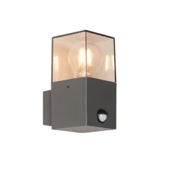 QAZQA Außenwandleuchte dunkelgrau und Bewegungsmelder IP44 - Dänemark