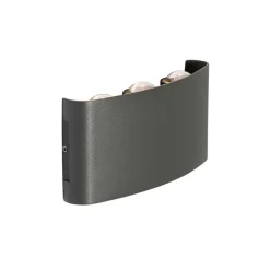 QAZQA Außenwandleuchte dunkelgrau inkl. LED 6-flammig IP54 - Silly