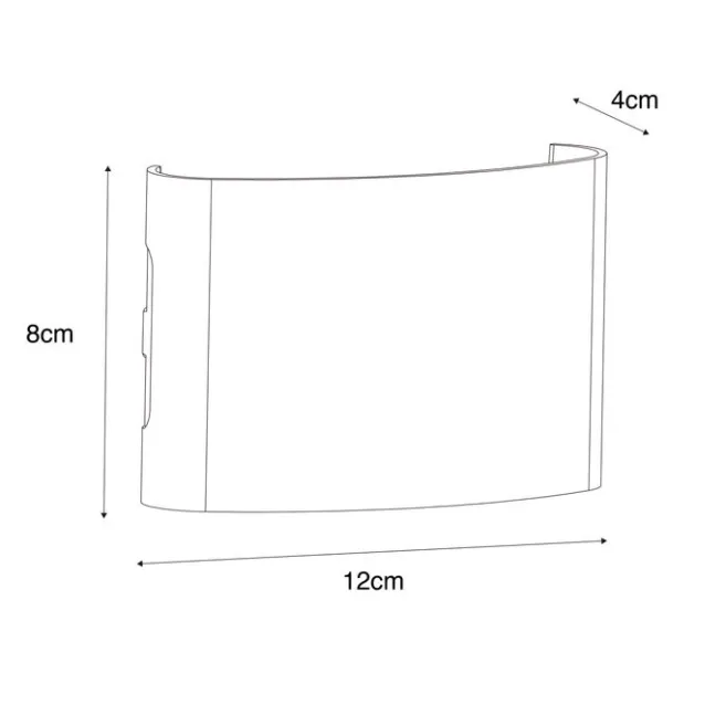 QAZQA Außenwandleuchte dunkelgrau inkl. LED 4-flammig IP54 - Silly