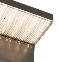 QAZQA Außenwandleuchte dunkelgrau inkl. LED und Solar - Sunnie