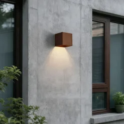 QAZQA Außenwandleuchte Rostbraun inkl. LED IP65 Solar - Charlene