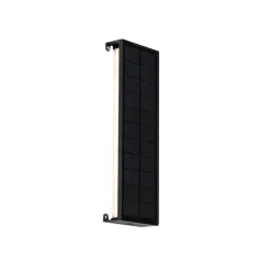 QAZQA Außenwandleuchte schwarz 30 cm inkl. LED 4-stufig dimmbar mit Solar - Serena