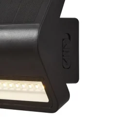 QAZQA Außenwandleuchte schwarz inkl. LED IP54 mit Bewegungssensor Solar - Floody