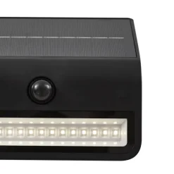 QAZQA Außenwandleuchte schwarz inkl. LED IP54 mit Bewegungssensor Solar - Floody