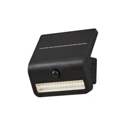 QAZQA Außenwandleuchte schwarz inkl. LED IP54 mit Bewegungssensor Solar - Floody