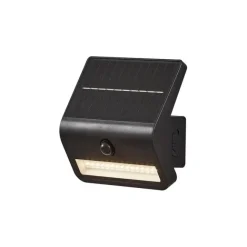 QAZQA Außenwandleuchte schwarz inkl. LED IP54 mit Bewegungssensor Solar - Floody