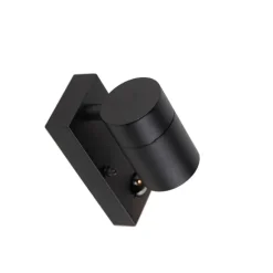 QAZQA Außenwandleuchte schwarz mit Bewegungsmelder IP44 - Solo