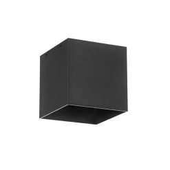 QAZQA Außenwandleuchte schwarz mit Abblendlicht und Sensor auf Solar - Charlotte