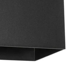 QAZQA Außenwandleuchte schwarz mit Abblendlicht und Sensor auf Solar - Charlotte