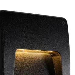 QAZQA Außenwandleuchte schwarz quadratisch inkl. LED IP65 - Avg