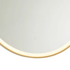 QAZQA Badezimmerspiegel Gold 70 cm inkl. LED mit Touchdimmer - Miral