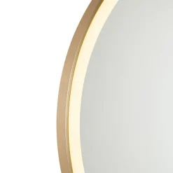 QAZQA Badezimmerspiegel Gold 70 cm inkl. LED mit Touchdimmer - Miral