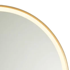 QAZQA Badezimmerspiegel Gold 70 cm inkl. LED mit Touchdimmer - Miral