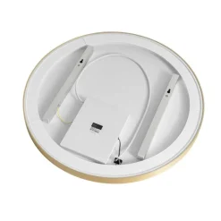 QAZQA Badezimmerspiegel Gold 70 cm inkl. LED mit Touchdimmer - Miral