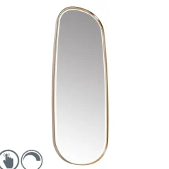 QAZQA Badezimmerspiegel Roségold inkl. LED und Touchdimmer - Geraldien