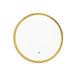 QAZQA Badezimmerspiegel schwarz mit Gold inkl. LED und Touchdimmer - Pim